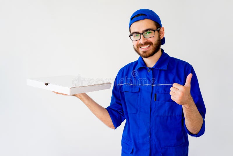 Pizza delivery service stock photography