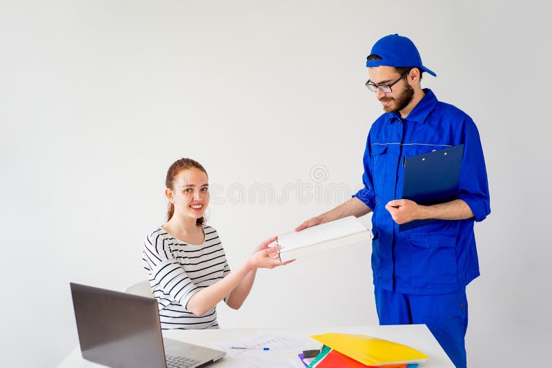 Pizza delivery service stock photos