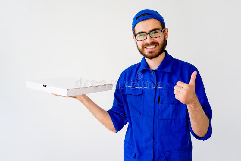 Pizza delivery service stock photography