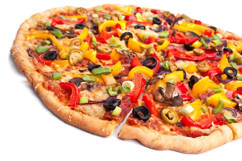 Pizza di verdure affettata