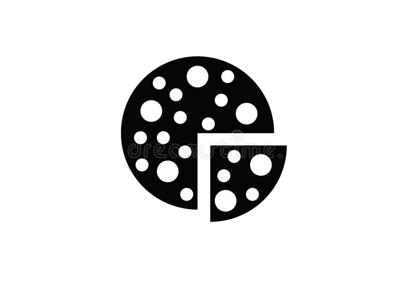 Pizza Food Shape Circle Shape Vector Illustration Stock Vector