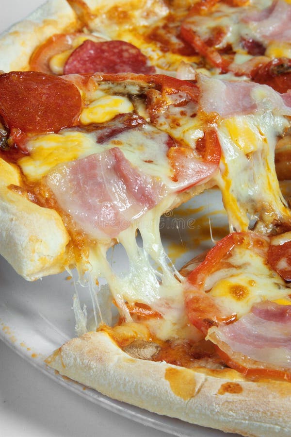 Pizza with ham stock photo. Image of kitchen, dinner 16311258