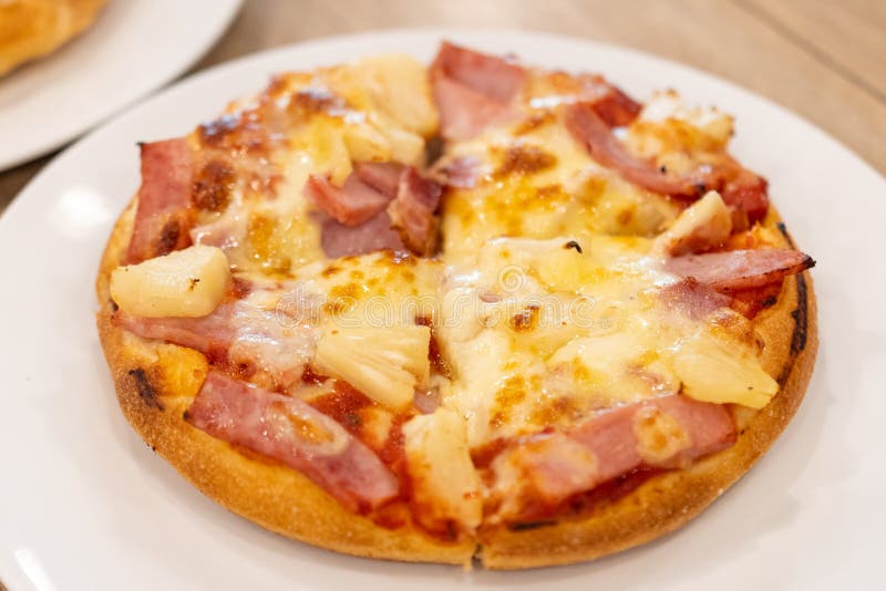 Pizza Hawaiian with Pineapple and Ham Stock Image Image of taste, calories 176991899