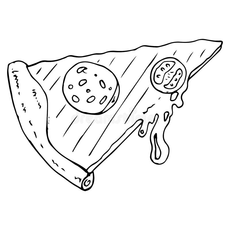 line doodle of an open pizza box 12550261 Vector Art at Vecteezy