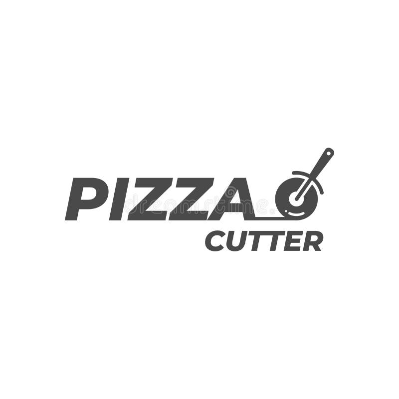 Pizza Cutter Icon. Pizza Slicer Logo Template Stock Vector