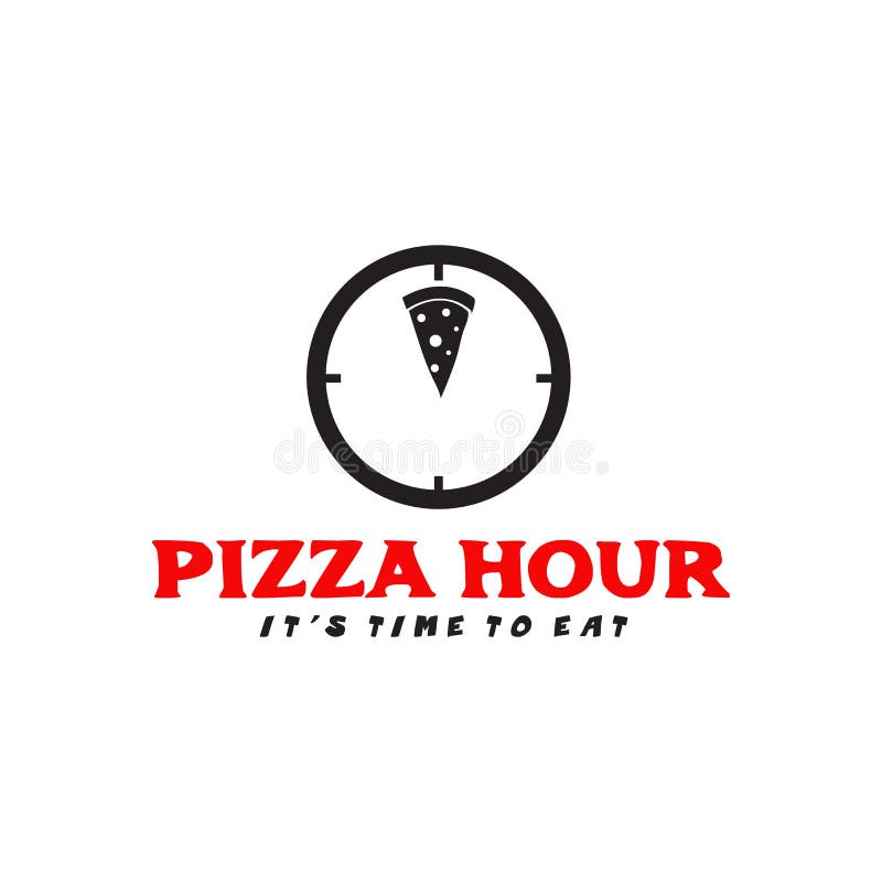 Black Pizza Peel Silhouette Logo Design Template Stock Vector