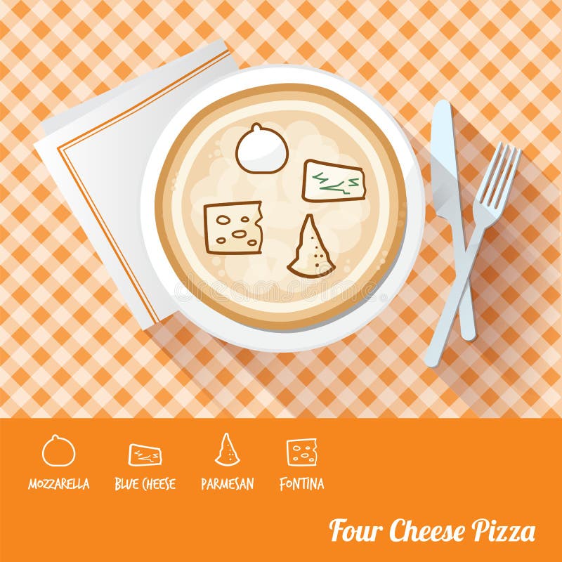 Pizza met ingrediënten stock illustratie Pizza met ingrediënten stock illustratie