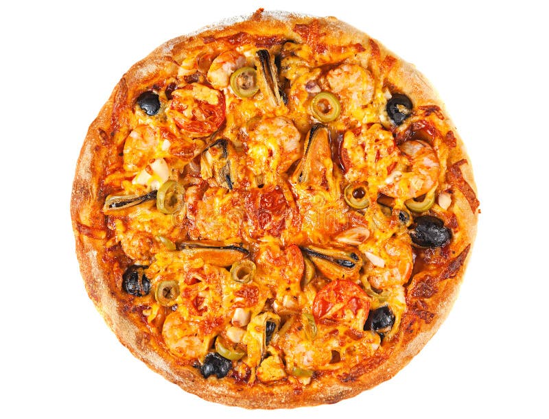 Pizza met zeevruchten stock foto. Image of zeevruchten 37990092