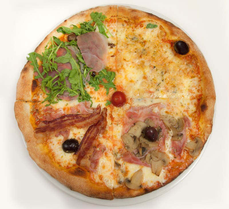Pizza Odgórny widok obraz royalty free Pizza Odgórny widok obraz royalty free