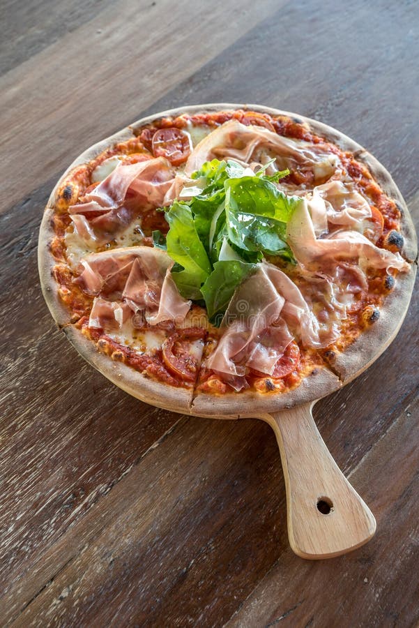 Pizza parma ham stock image. Image of meat, gourmet, healthy 73626117
