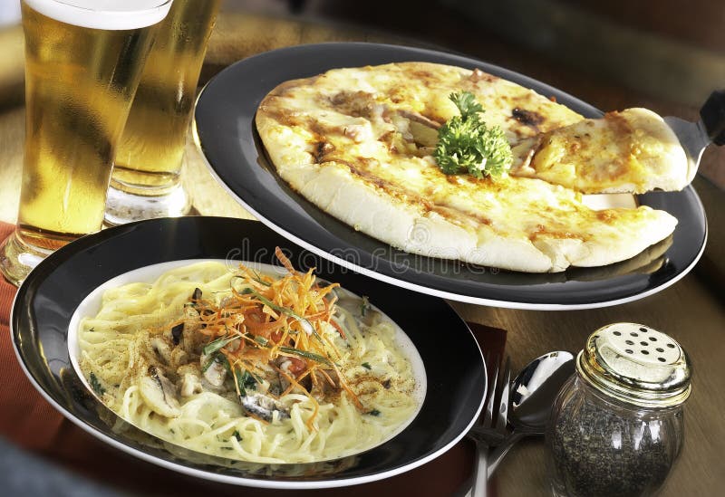 Pizza & pasta stock photo. Image of still, italian 10557496