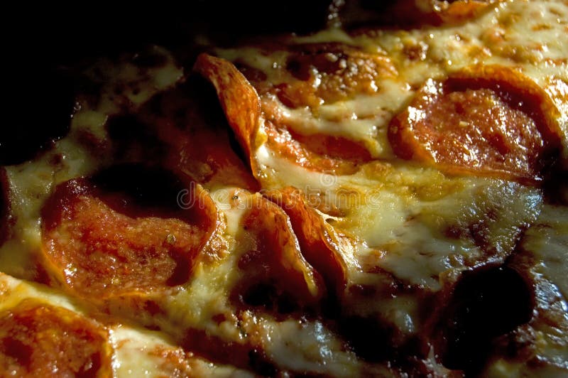 Pizza pepperoni and cheese stock image. Image of calories 22481151