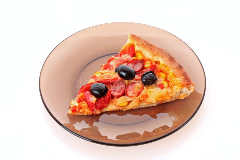 Pizza On Plate Stock Image - Image: 14191681