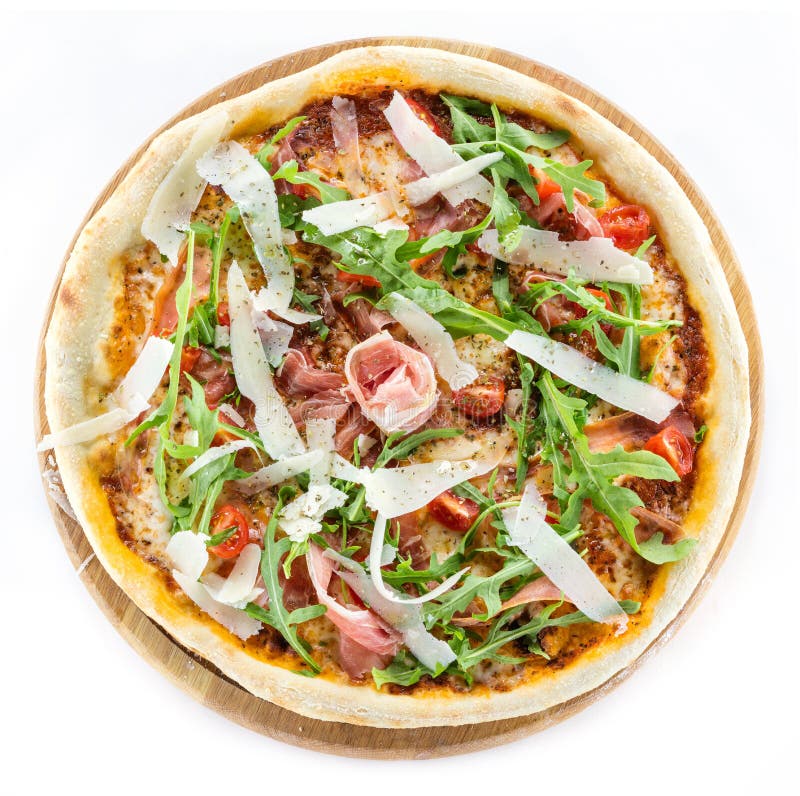 Pizza with Prosciutto Di Parma Stock Image Image of tasty, baked