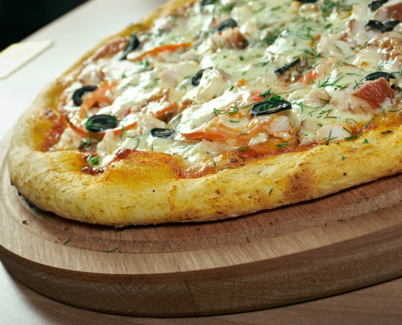 Homemade Regina pizza stock photo. Image of food, background 38734282