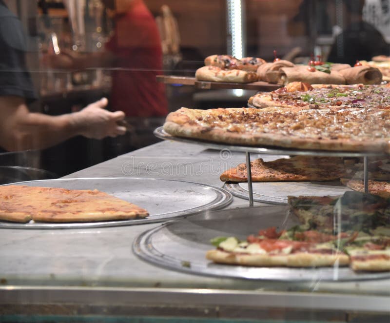 Pizza shop on the corner stock image. Image of fast 135962723