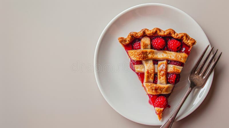 Pizza Slice on Plate With Fork stock photography