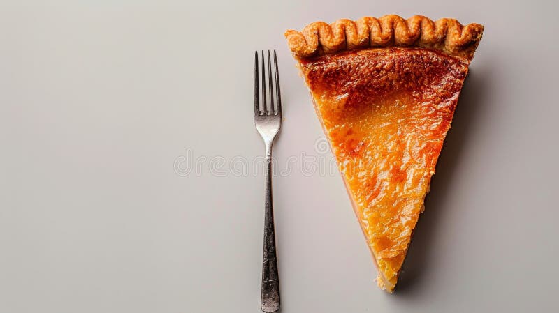 Pizza Slice on Plate With Fork stock photography