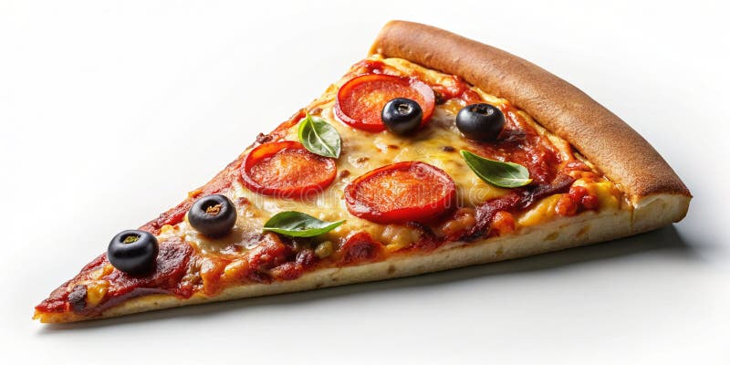 Pizza Slice schwimmende hyper real generativ durch ai lizenzfreie abbildung