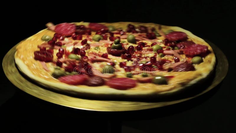 Pizza Spinning with a Whole Pineapple on Top Stock Video - Video of  controvery, dividing: 221335665