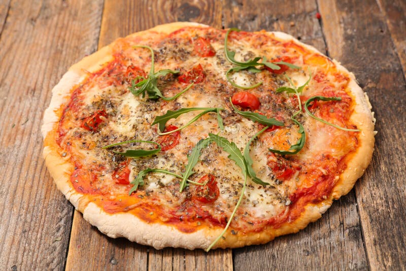 Pizza with tomato sauce stock image. Image of food, meal 227351827