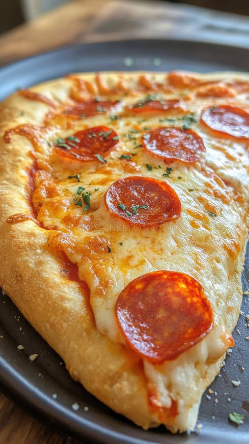 Pizza tonda classica cotta di fresco con crosta croccante e una varietà di capi saporiti royalty illustrazione gratis