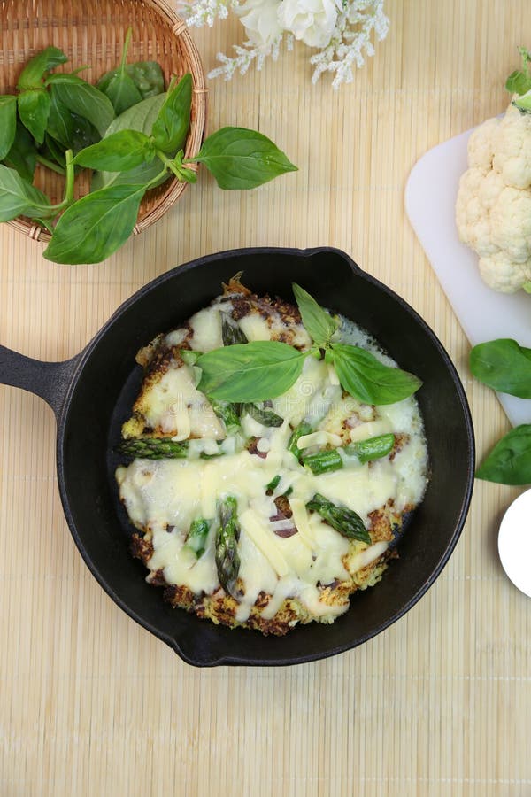 Cauliflower Crust Pizza of the Glutenfree Stock Photo Image of fresh