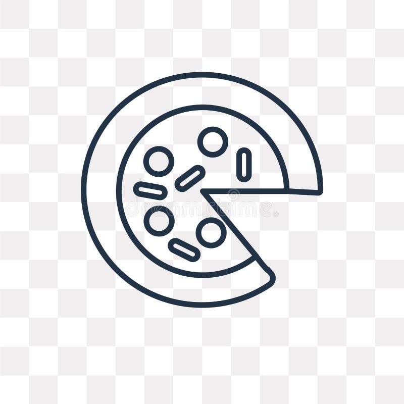 Pizza vector icon isolated on transparent background, linear Pizza transparency concept can be used web and mobile vector illustration Pizza vector icon isolated on transparent background, linear Pizza transparency concept can be used web and mobile vector illustration