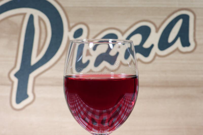 Pizza and wineglass idea stock photo. Image of pizzeria 2133302