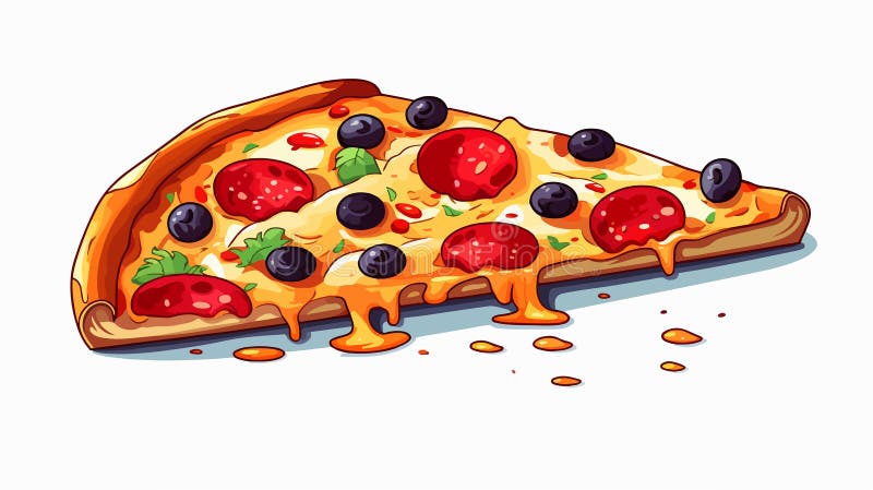 Pizzabildschirm in lebhaften Farben stock abbildung