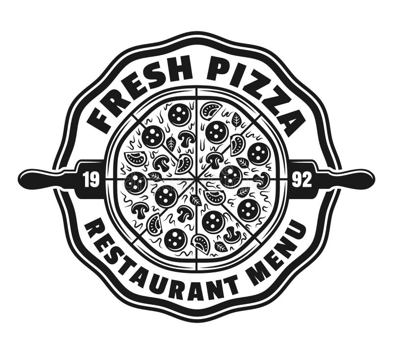 Vintage Round Pizza Logo Stock Illustrations – 376 Vintage Round Pizza ...