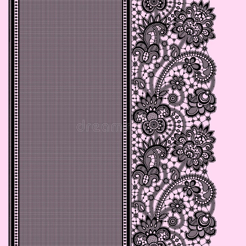 Pizzo nero di vettore illustrazione di stock Pizzo nero di vettore illustrazione di stock