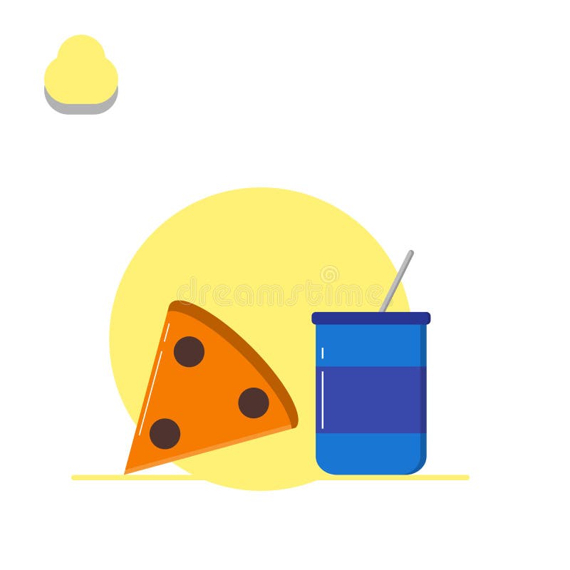 Pizzy i napoju ilustracja - wektor ilustracji Pizzy i napoju ilustracja - wektor ilustracji