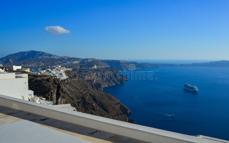 Piękna Santorini wyspa, Grecja obrazy royalty free
