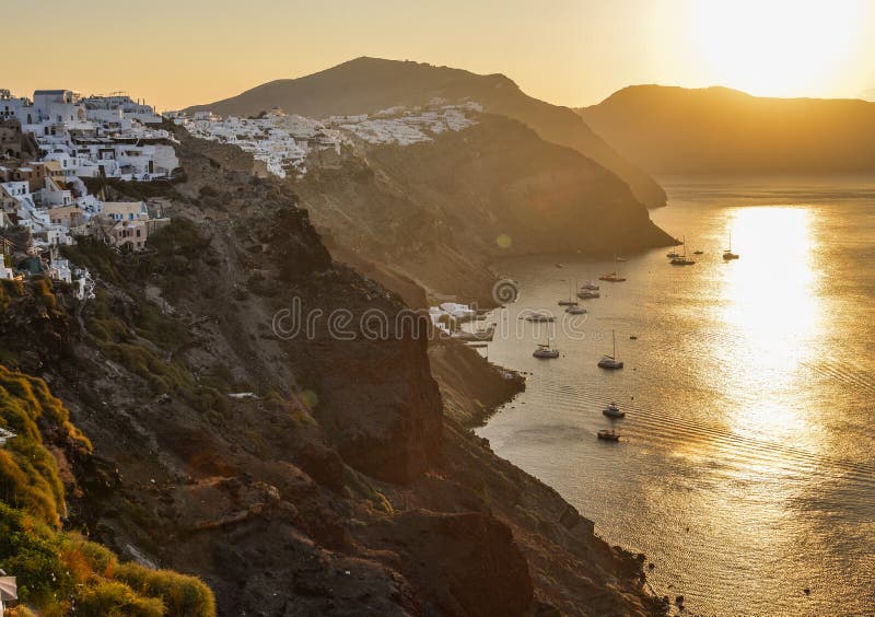 Piękna Santorini wyspa, Grecja zdjęcia royalty free