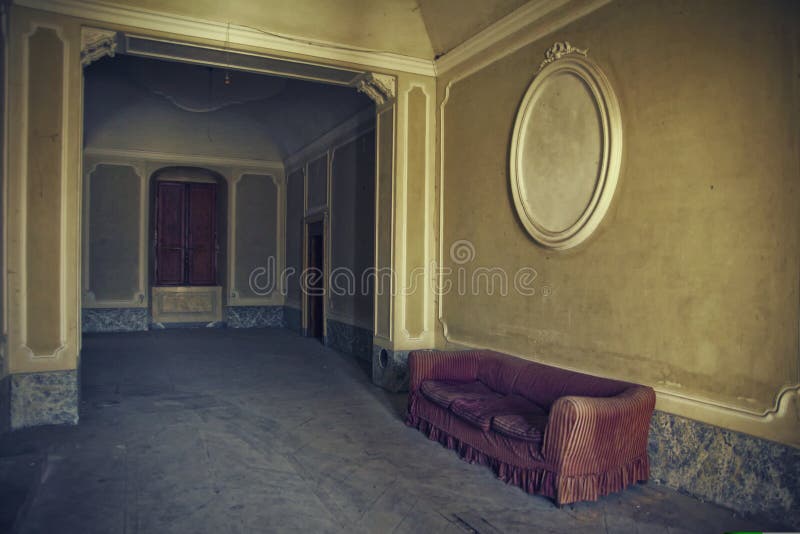 Old room in a luxury villa Italian abandoned. Old room in a luxury villa Italian abandoned