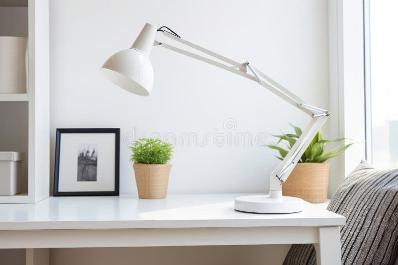 Apartment decor table house flat wall lamp plant indoor modern design home office AI generated. Apartment decor table house flat wall lamp plant indoor modern design home office AI generated