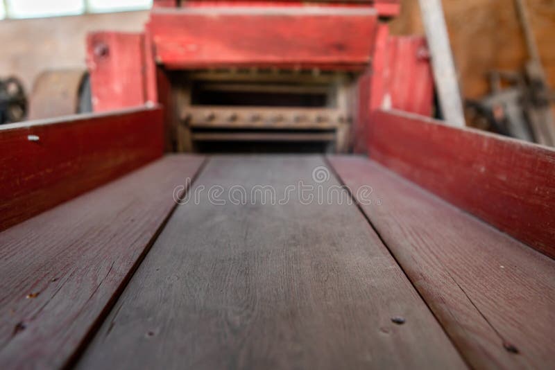 Pièce de bois antique machine agricole photo libre de droits