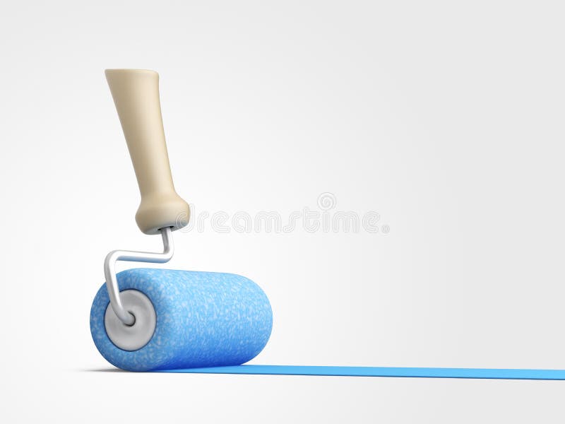 Pièce de maison de peinture Maison de rénovation graphisme 3D illustration stock Pièce de maison de peinture Maison de rénovation graphisme 3D illustration stock