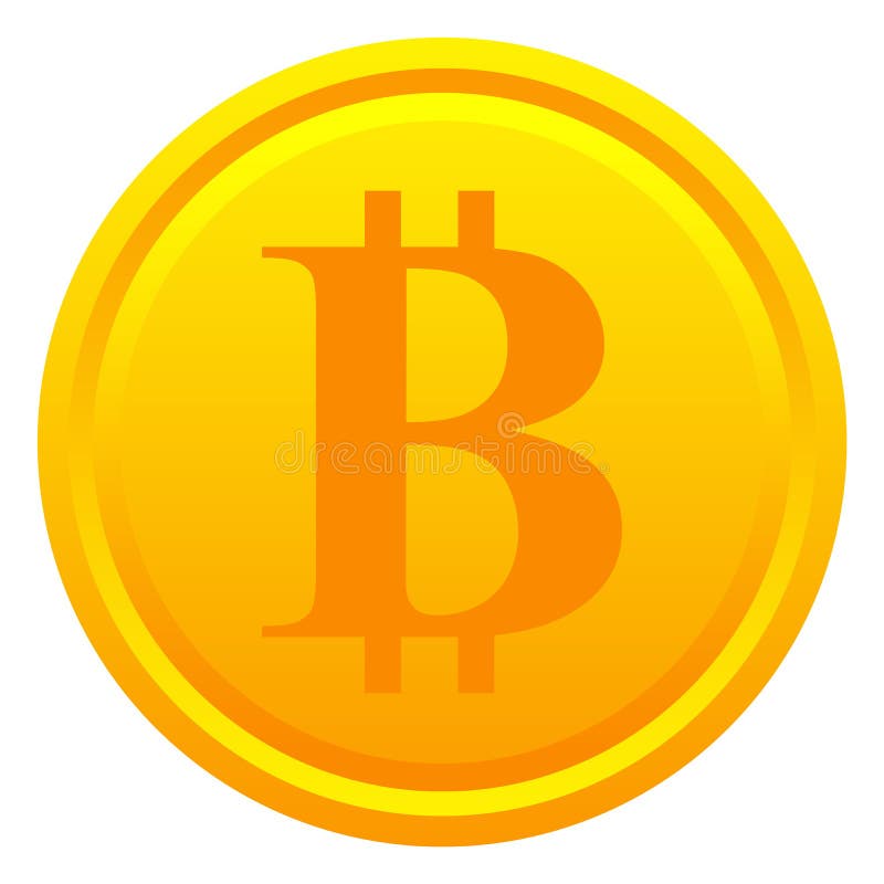 Pièce de monnaie d'or de Bitcoin illustration stock Pièce de monnaie d'or de Bitcoin illustration stock