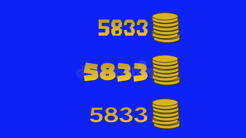 Pièces d'or d'Arcade Video Game High Score sur un écran bleu illustration de vecteur