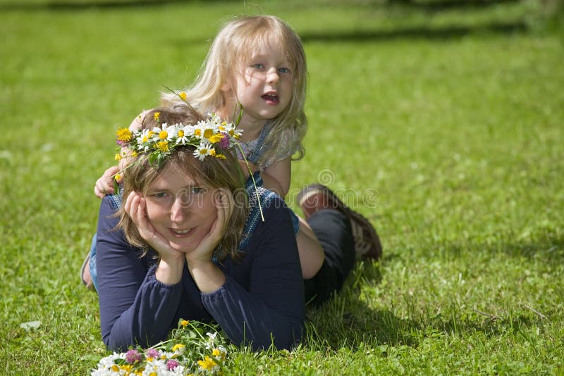 Pièces de descendant avec la momie image libre de droits Pièces de descendant avec la momie image libre de droits