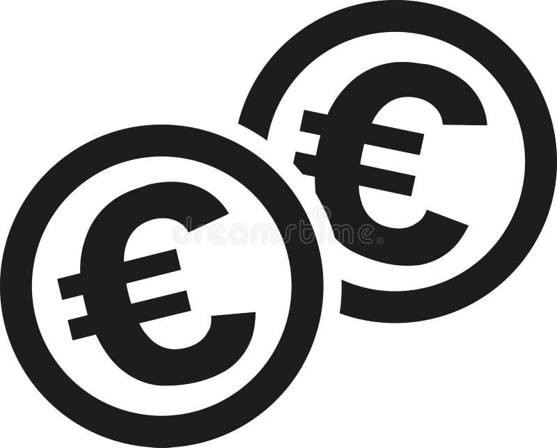 Pièces de monnaie avec d'euro signes