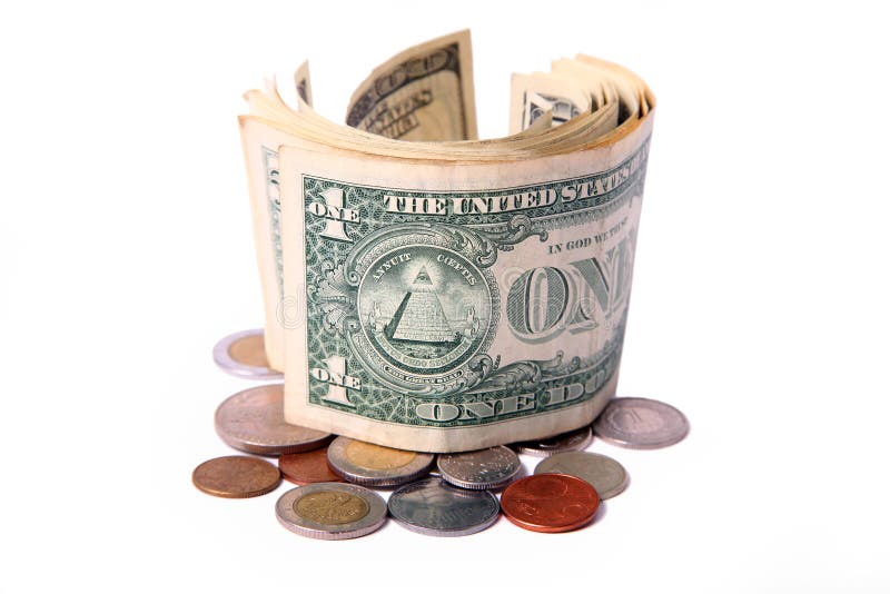 Pièces de monnaie d'argent photos stock