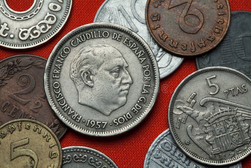 Pièces de monnaie de l'Espagne Dictateur espagnol Francisco Franco