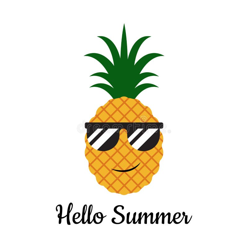 Piña con los vidrios - hola concepto del verano libre illustration