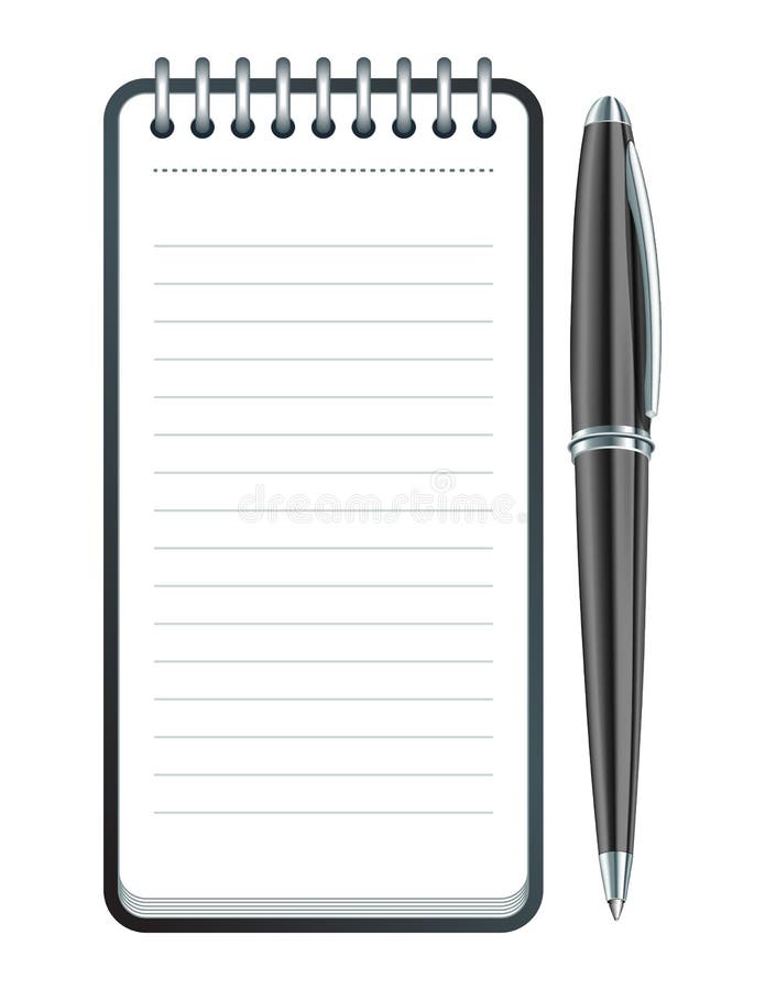 Pióro i notepad wektorowa ikona ilustracja wektor