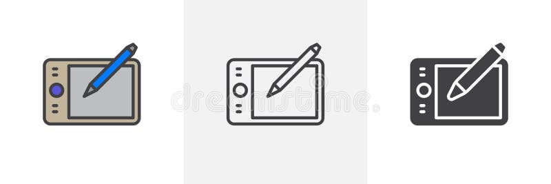 Pióro pastylki digitizer ikona ilustracji Pióro pastylki digitizer ikona ilustracji