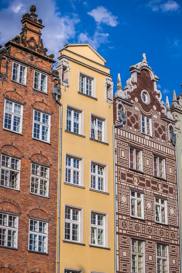 Piękna architektura stary miasteczko Gdański, Polska zdjęcie stock Piękna architektura stary miasteczko Gdański, Polska zdjęcie stock
