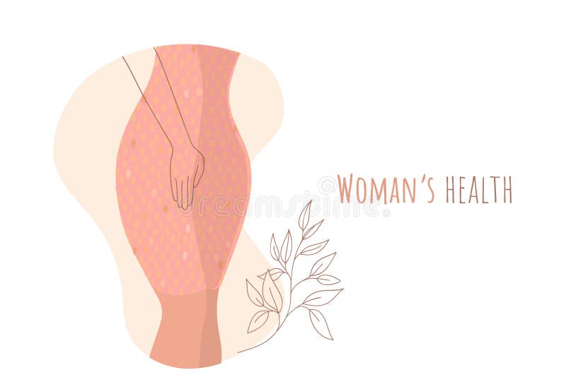 Beautiful female body and women`s hygiene and health concept. Menopause, Urinary incontinence, Gynecology and care for women`s sexual health. Maternity and pregnancy sign. Vector illustration. Beautiful female body and women`s hygiene and health concept. Menopause, Urinary incontinence, Gynecology and care for women`s sexual health. Maternity and pregnancy sign. Vector illustration.